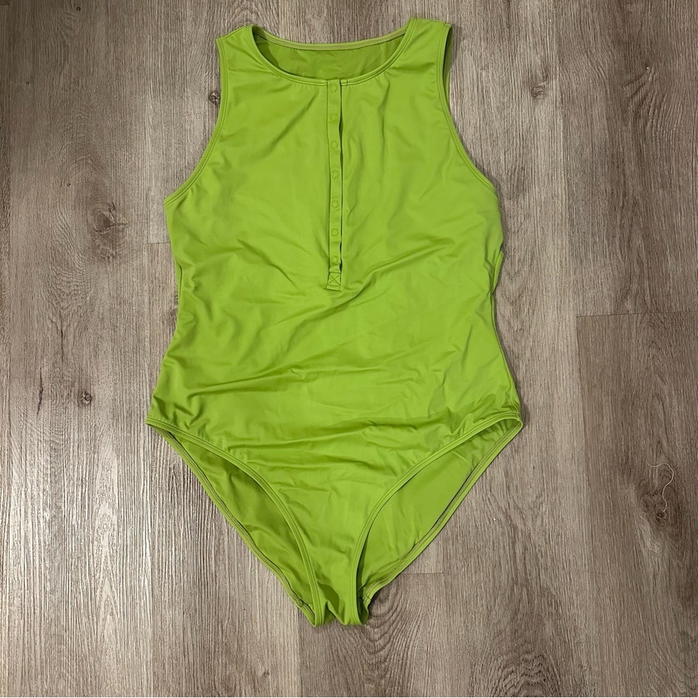 Andie Malibu One Piece Snap Front Sculpting Swimsuit Solid  Size XL